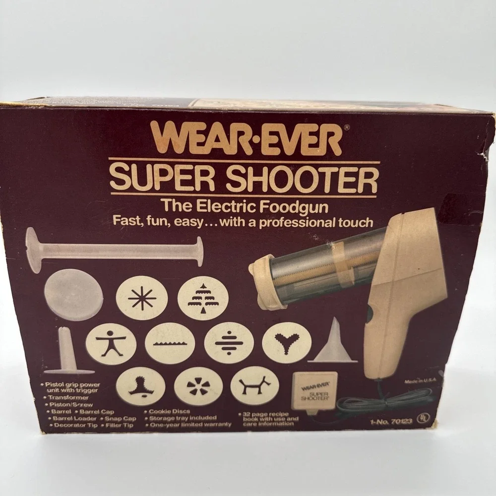 Wear-Ever 70123 Super Shooter Electric Cookie Press Complete Tested Vintage